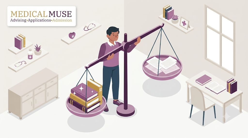 Student weighing high-value and low-value work